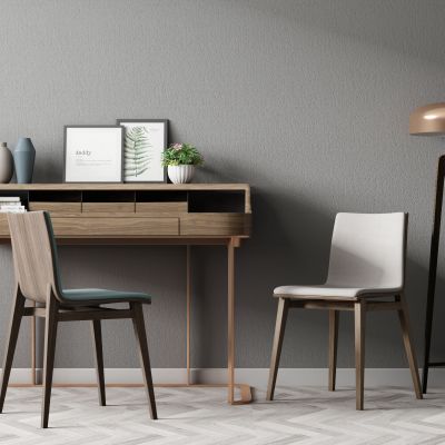 现代单椅书桌椅组合