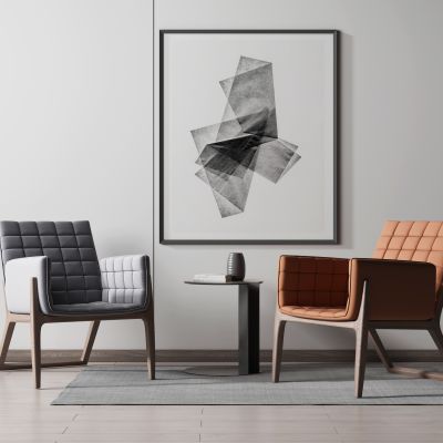 现代北欧单椅边几组合