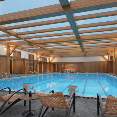 新中式室外游泳馆