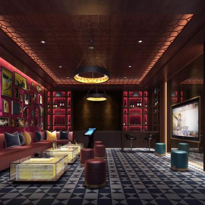 现代娱乐会所影音室ktv包间