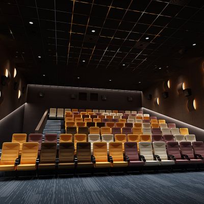 现代电影院放映厅报告厅剧院椅子