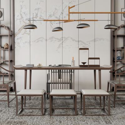 新中式餐桌椅组合