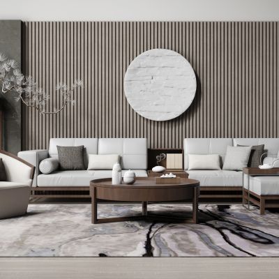 现代沙发茶几组合