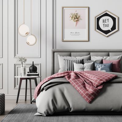 现代北欧床具组合