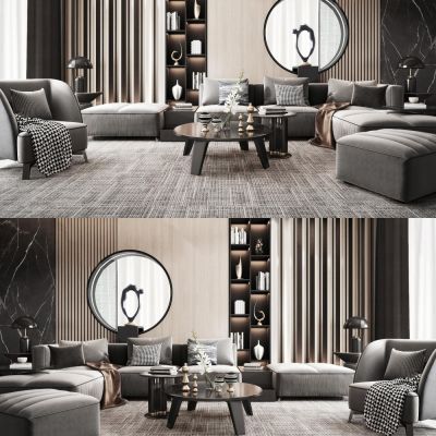 现代沙发茶几组合