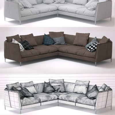 现代布艺转角沙发