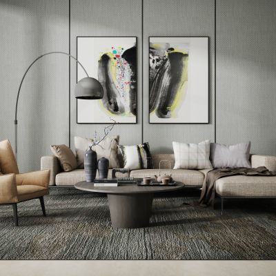 现代沙发茶几组合