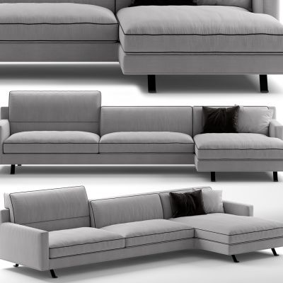 现代布艺转角沙发