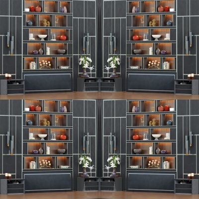 现代装饰柜架置物柜架