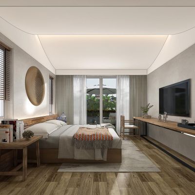 新中式民俗民宿酒店客房大床房