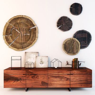 现代实木电视柜