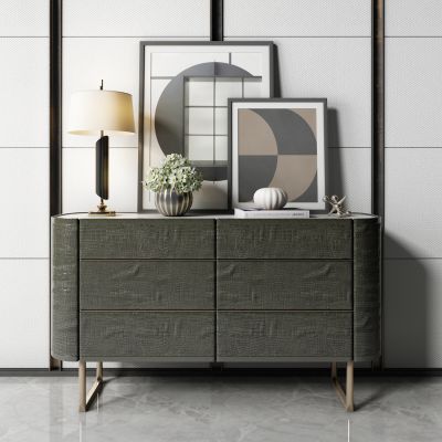 现代边柜摆件组合