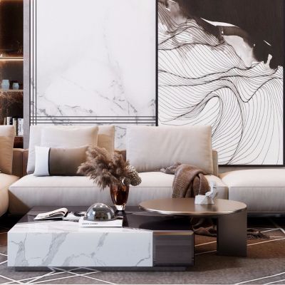 现代沙发茶几组合