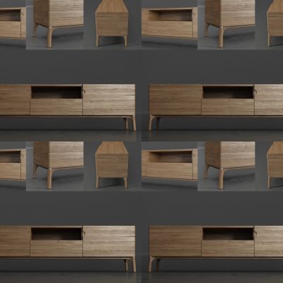 现代实木电视柜