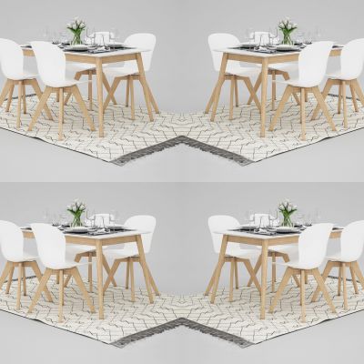 现代餐桌椅组合