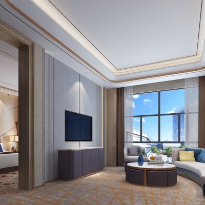 现代酒店豪华套房客房