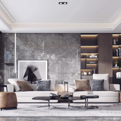 现代沙发茶几组合