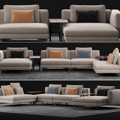 现代多人沙发转角沙发