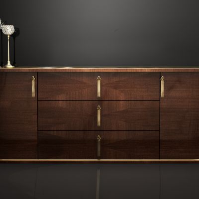 现代实木电视柜