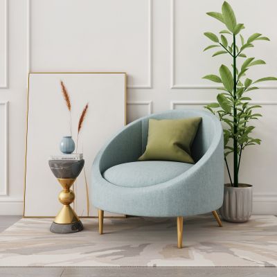 现代轻奢单人沙发组合