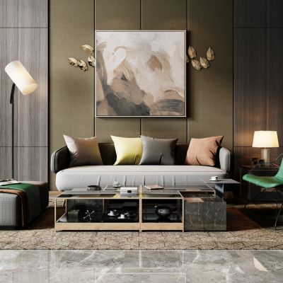 现代沙发茶几组合