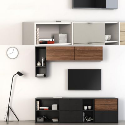 现代边柜电视柜组合