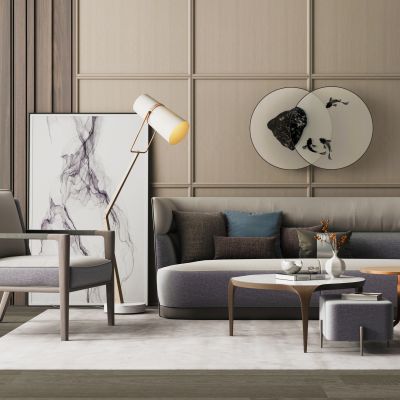 现代沙发茶几组合