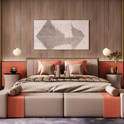 现代轻奢床具组合