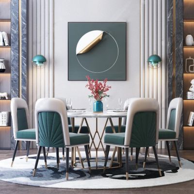 现代轻奢餐桌椅组合