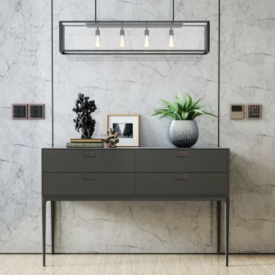 现代边柜摆件组合