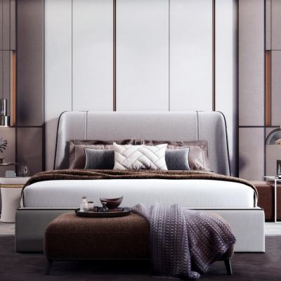 现代轻奢床具组合