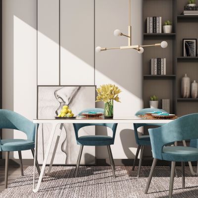 现代餐桌椅组合