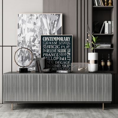 现代电视柜摆件组合