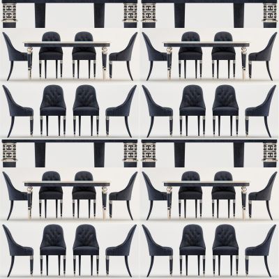 现代简欧餐桌椅组合