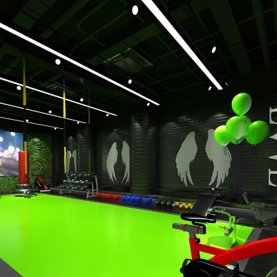 工业风健身会所健身房健身器材器械