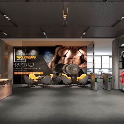 健身房俱乐部前台接待健身运动装售卖处