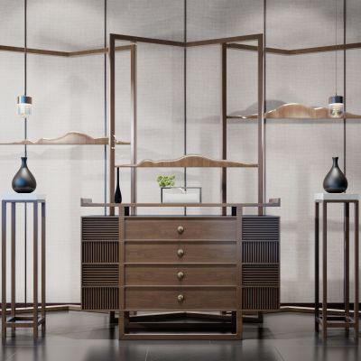 新中式边柜组合