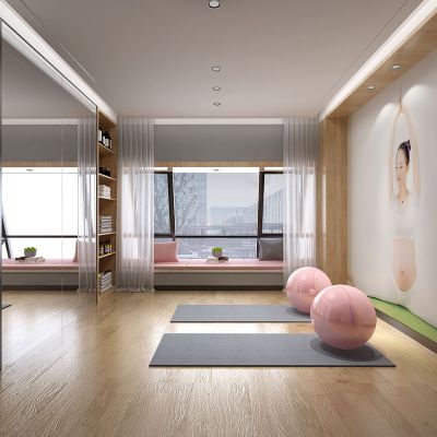 女子健身会所瑜伽体操教室