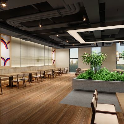 韩式餐厅餐桌椅