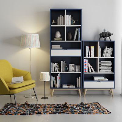 现代单椅书柜装饰柜组合