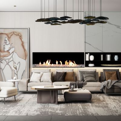 意大利minotti现代沙发茶组合