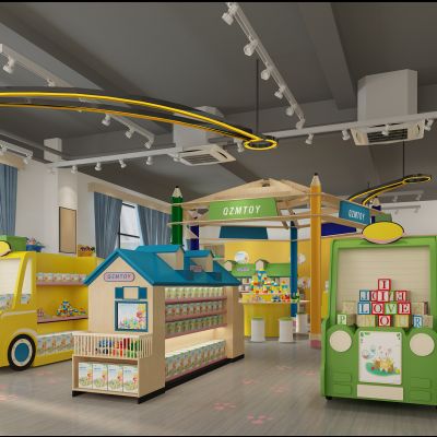 北欧儿童玩具店轨道灯