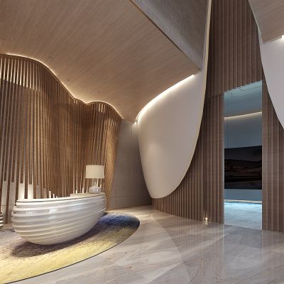 中式会所酒店接待前台