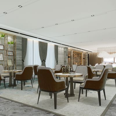 现代新中式售楼处洽谈区水晶吊灯