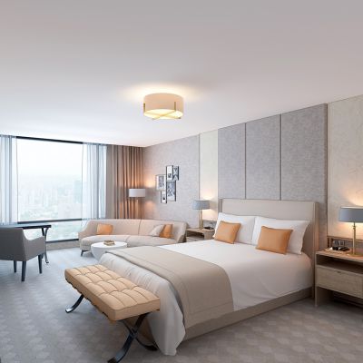现代酒店客房床