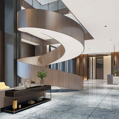现代大堂旋转楼梯