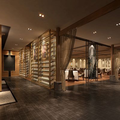 中式餐厅酒柜酒架