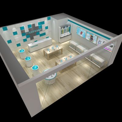 现代手机店展台展柜