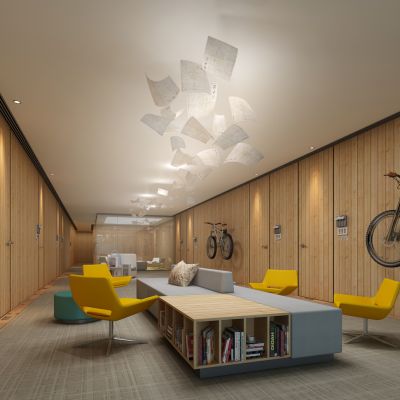 中式客房走廊休闲椅