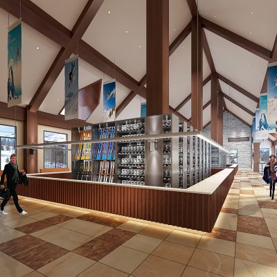 滑雪大厅雪橇雪具